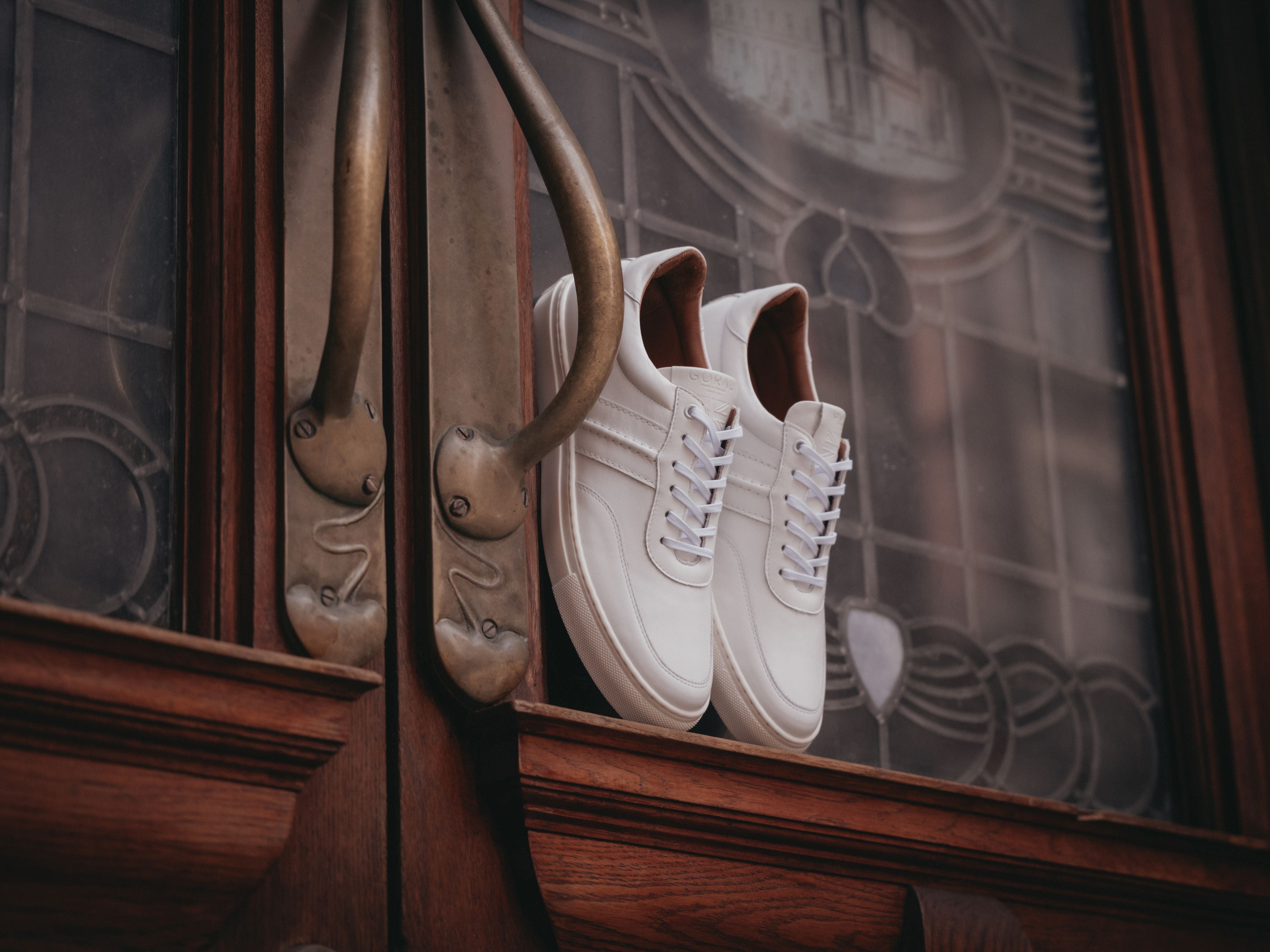 The Boulsover Low Top Sneakers - White Calfskin Nappa Leather - GORAL 