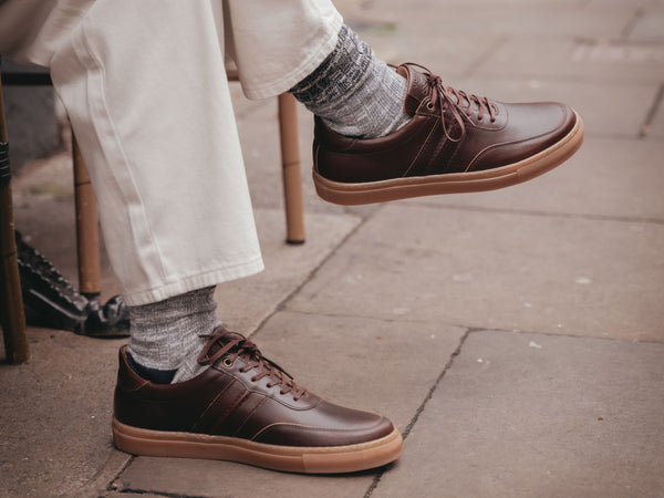 The Boulsover Low Top Sneakers - Horween Chromexcel Dark Brown Leather