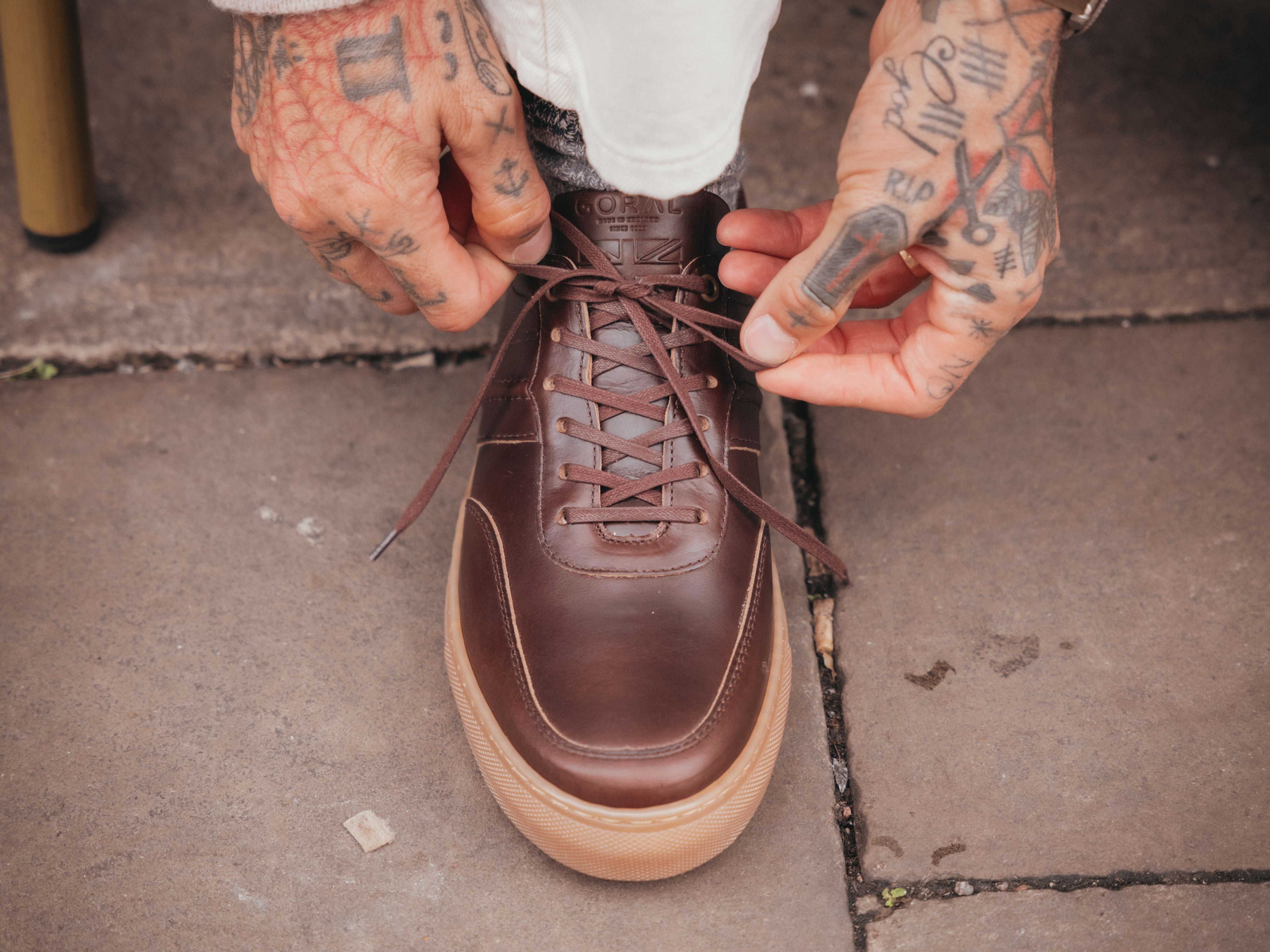 The Boulsover Low Top Sneakers - Horween Chromexcel Dark Brown Leather