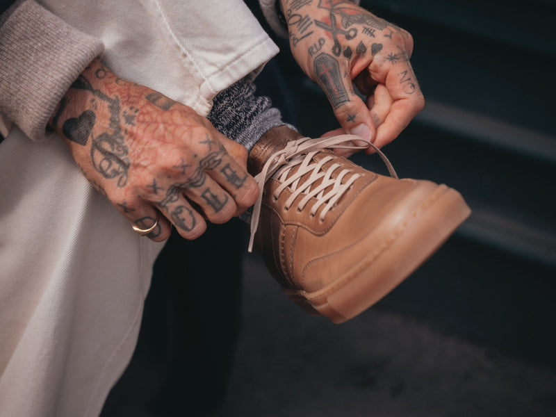 The Boulsover Low Top Sneakers - Horween Chromexcel Natural Brown Leather