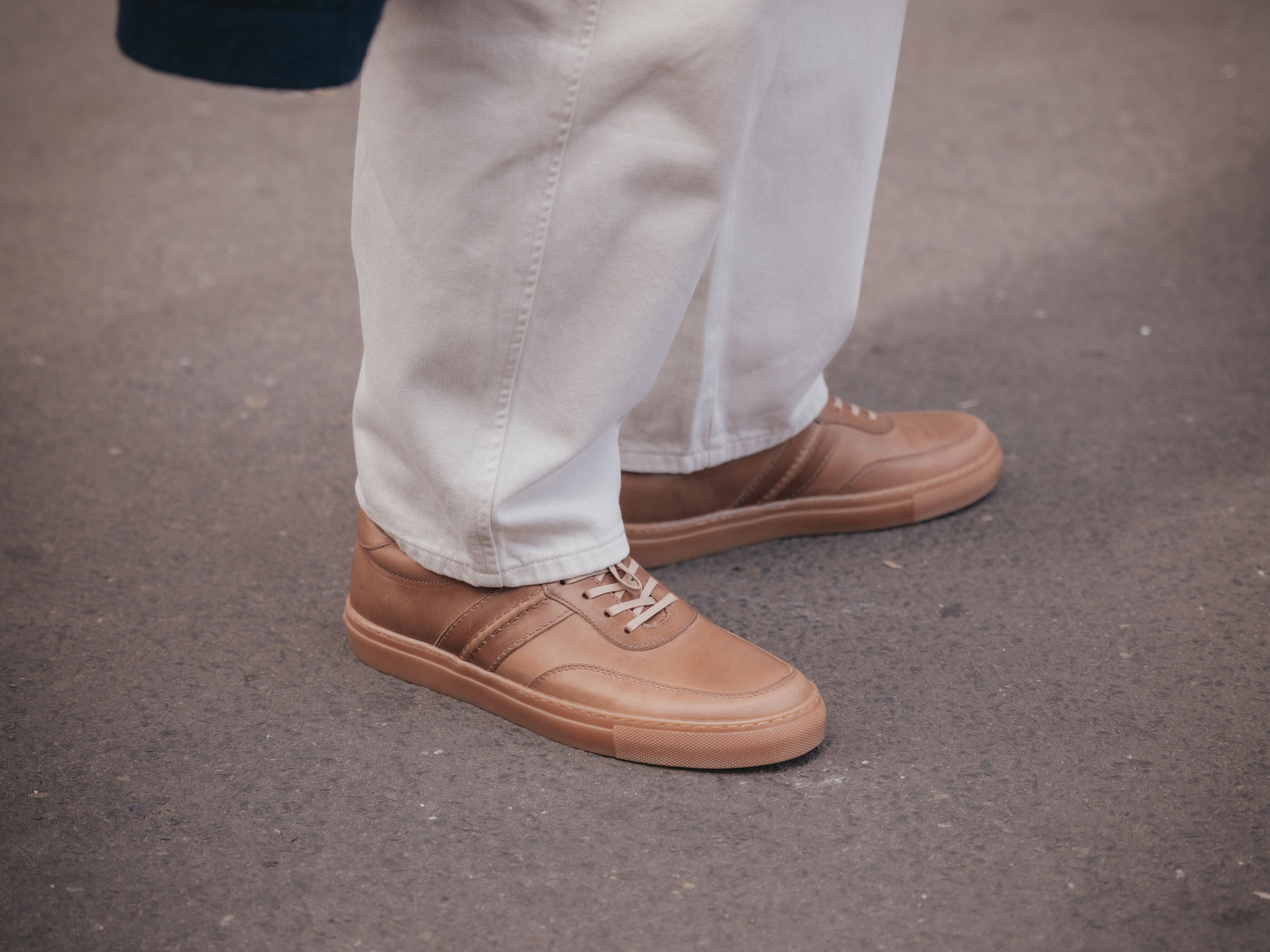 The Boulsover Low Top Sneakers - Horween Chromexcel Natural Brown Leather