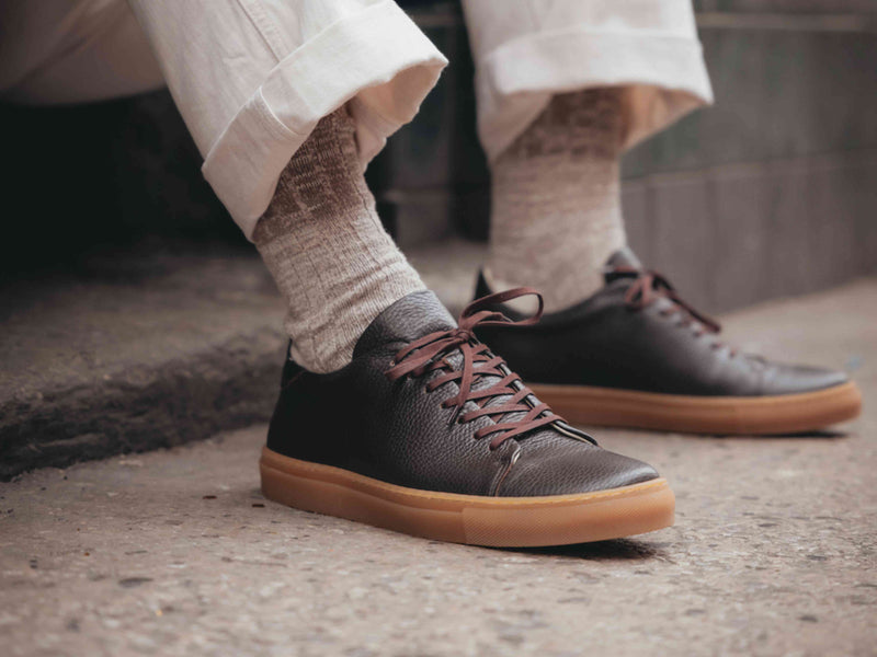 The Mellor II Sneaker - Mastrotto Adria Chocolate Leather - Ready To Ship