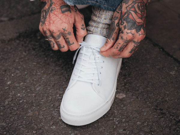 The Mellor II Sneakers - Calfskin Nappa White Leather - Ready To Ship - GORAL 
