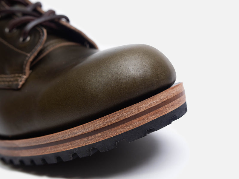 Buxton Brass Wire Construction Boot Horween Chromexcel Forest Green