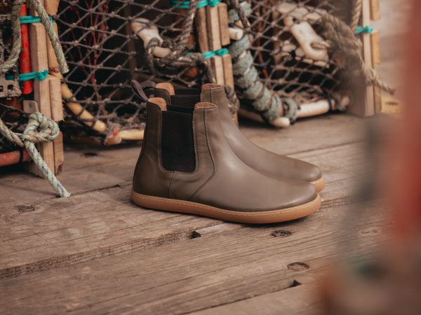 Barefoot Chelsea Boot - Forest Green Horween Chromexcel Leather - GORAL 