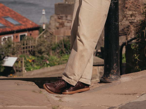 WALKLEY Barefoot Low Top Horween Dark Brown Leather Sneaker - GORAL 