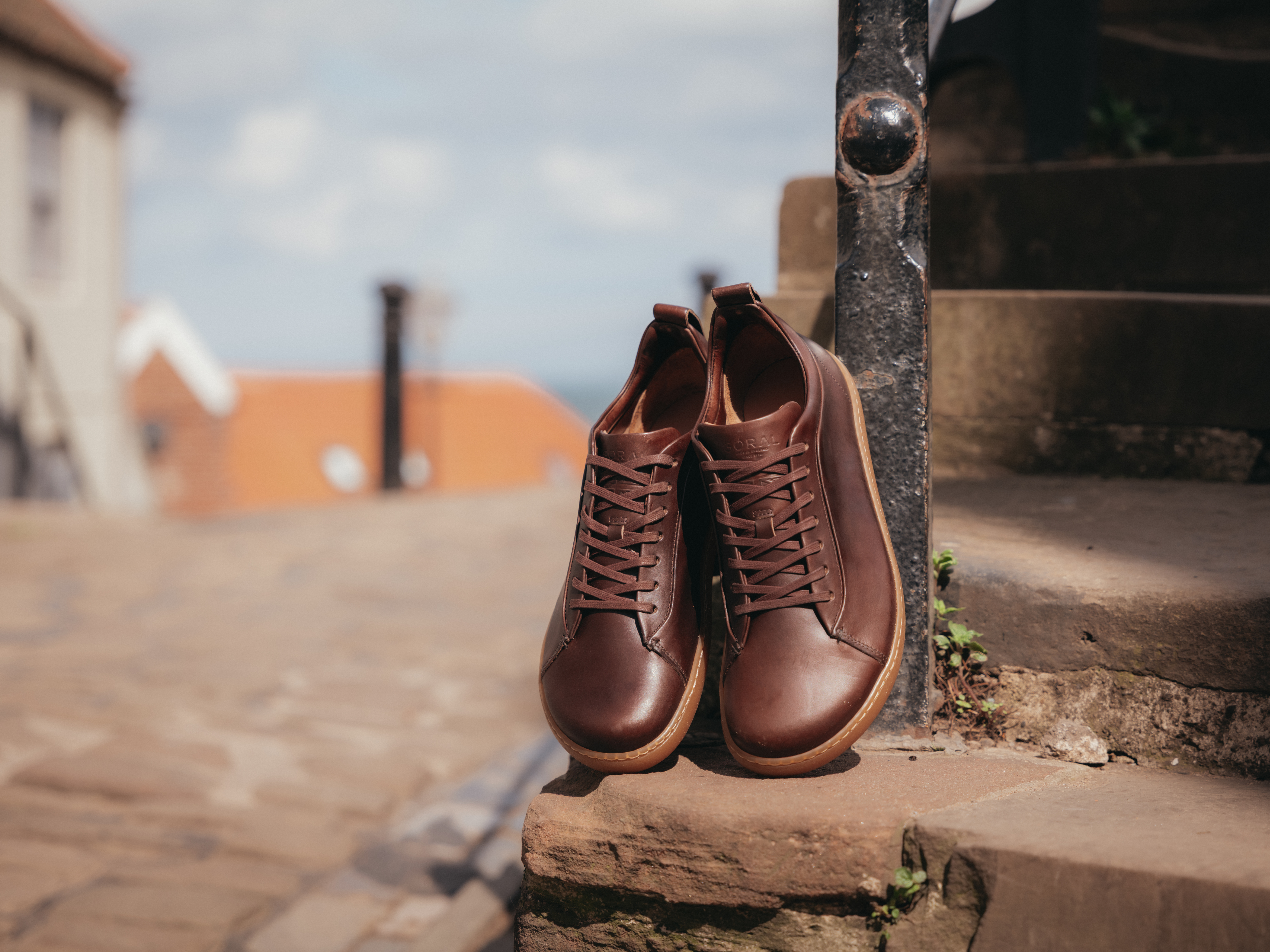 WALKLEY Barefoot Low Top Horween Dark Brown Leather Sneaker - GORAL 