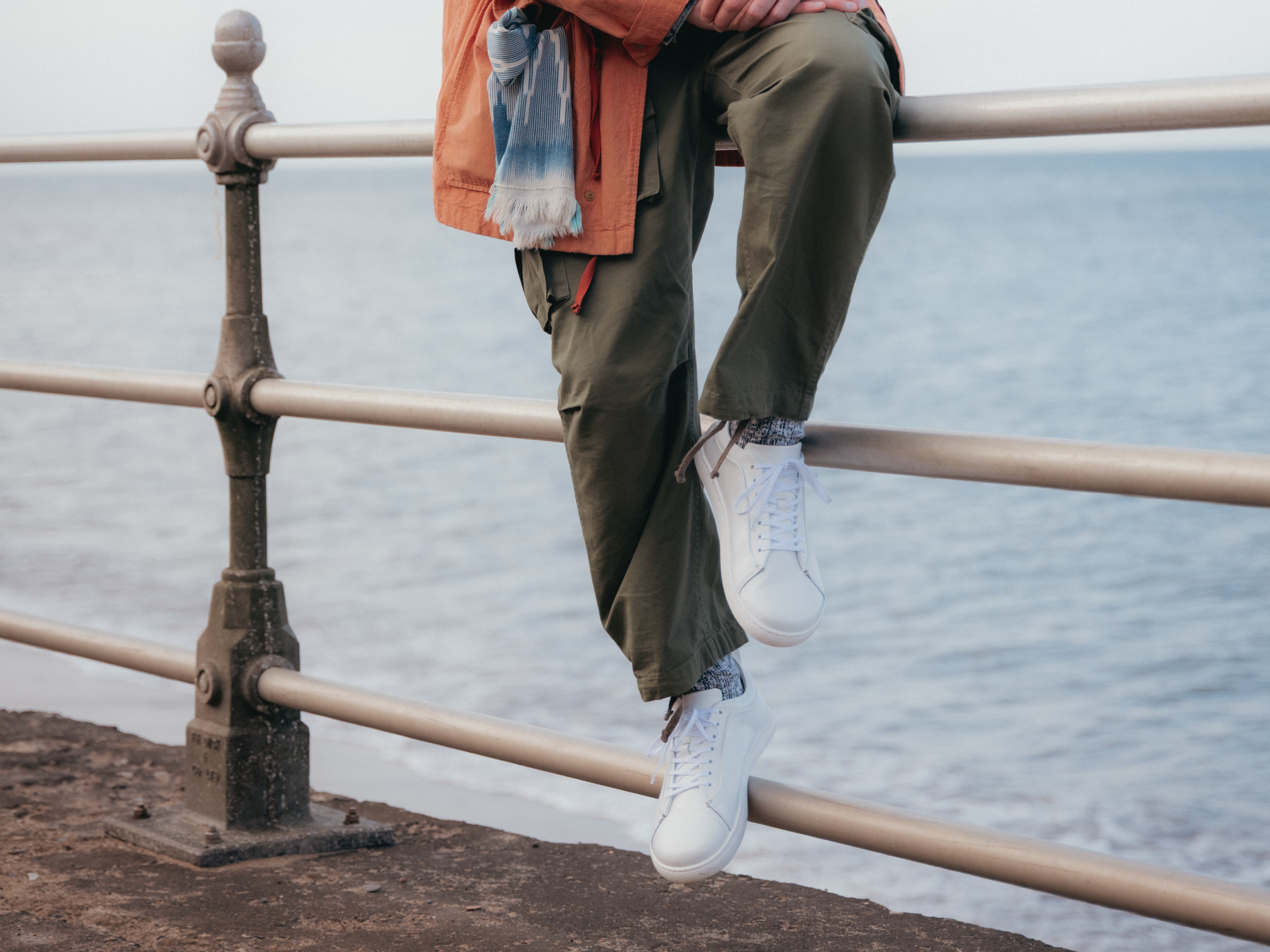 WALKLEY Barefoot Low Top White Calfskin Leather Sneaker - Ready To Ship - GORAL 
