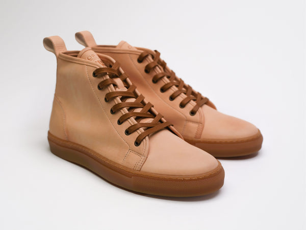 Rose Anvil X GORAL SMUGS High Top Sneaker 2.0 - Maryam Natural Veg Tan Leather