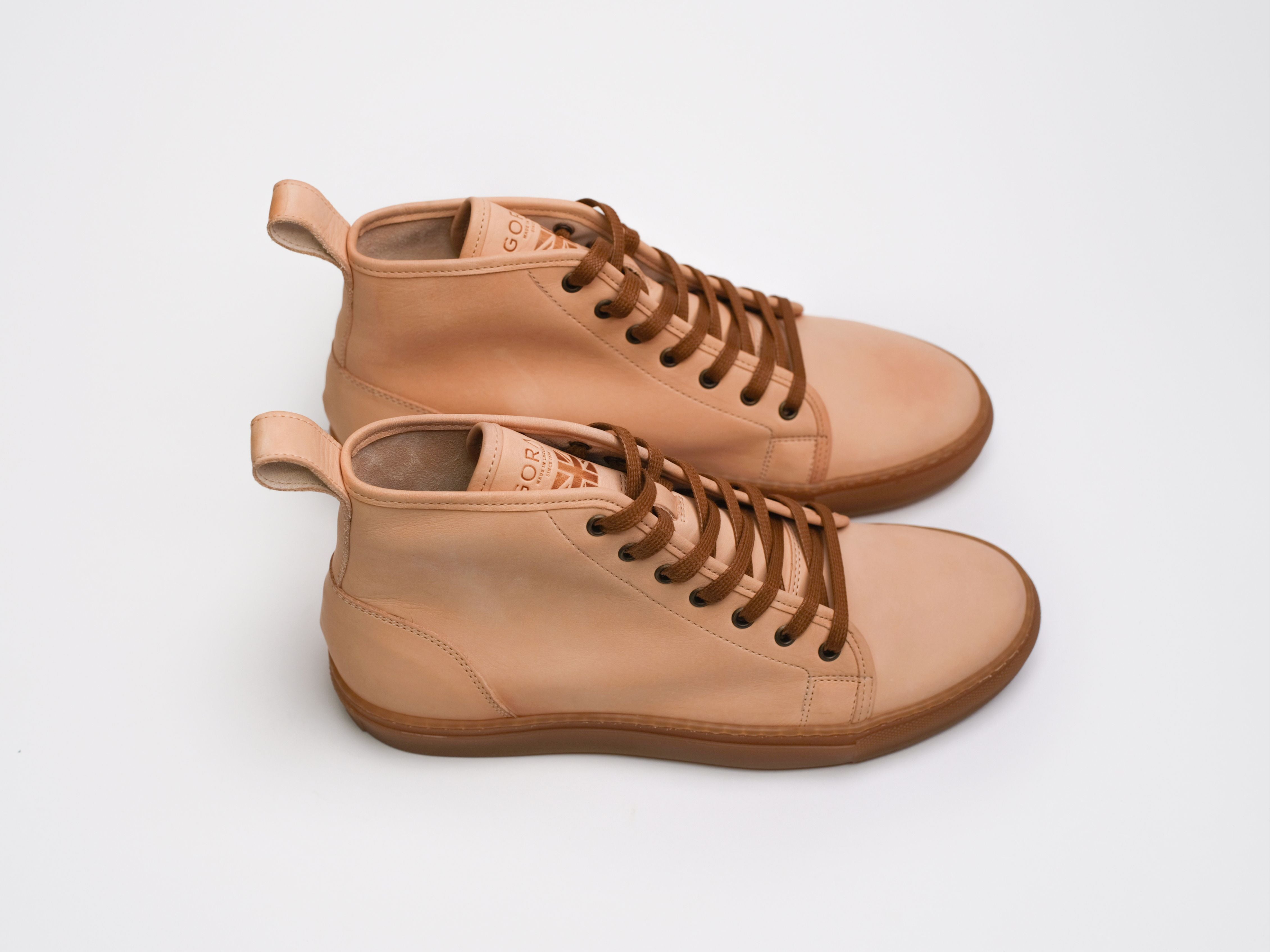 Rose Anvil X GORAL SMUGS High Top Sneaker 2.0 - Maryam Natural Veg Tan Leather