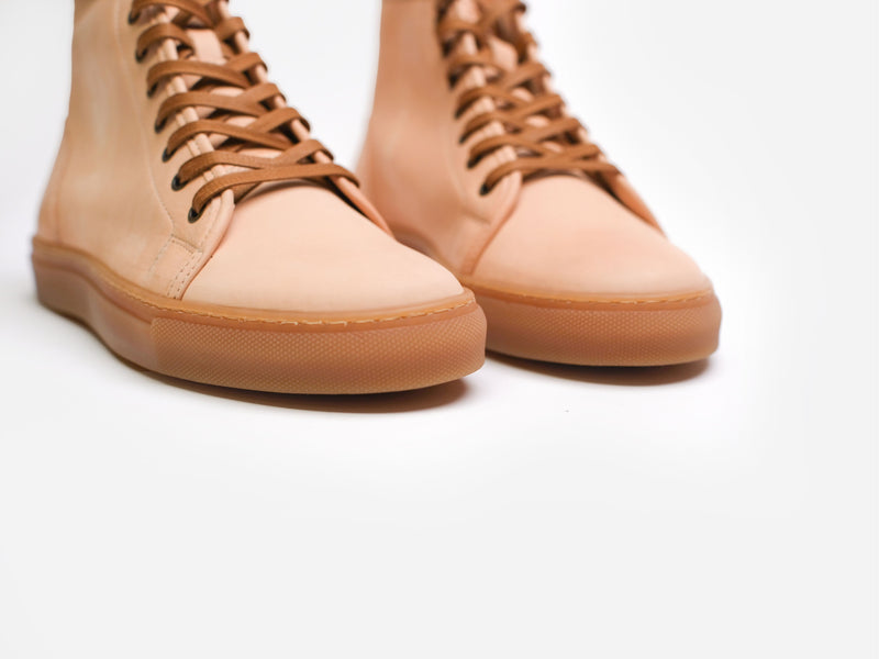 Rose Anvil X GORAL SMUGS High Top Sneaker 2.0 - Maryam Natural Veg Tan Leather