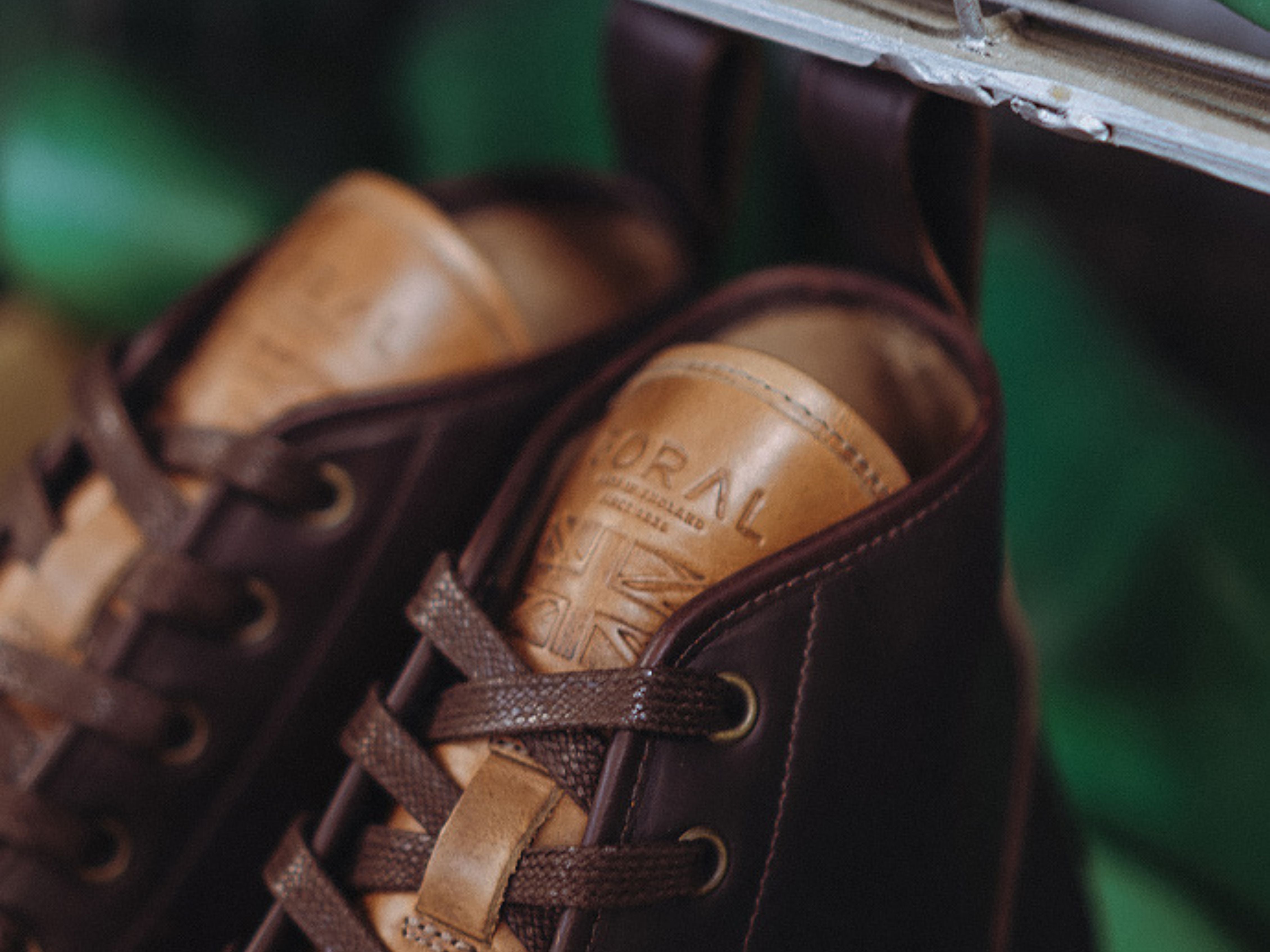 Rose Anvil X GORAL SMUGS High Top Sneaker 2.0 - Horween Chromexcel Two Tone Dark Brown & Natural Leather - GORAL 
