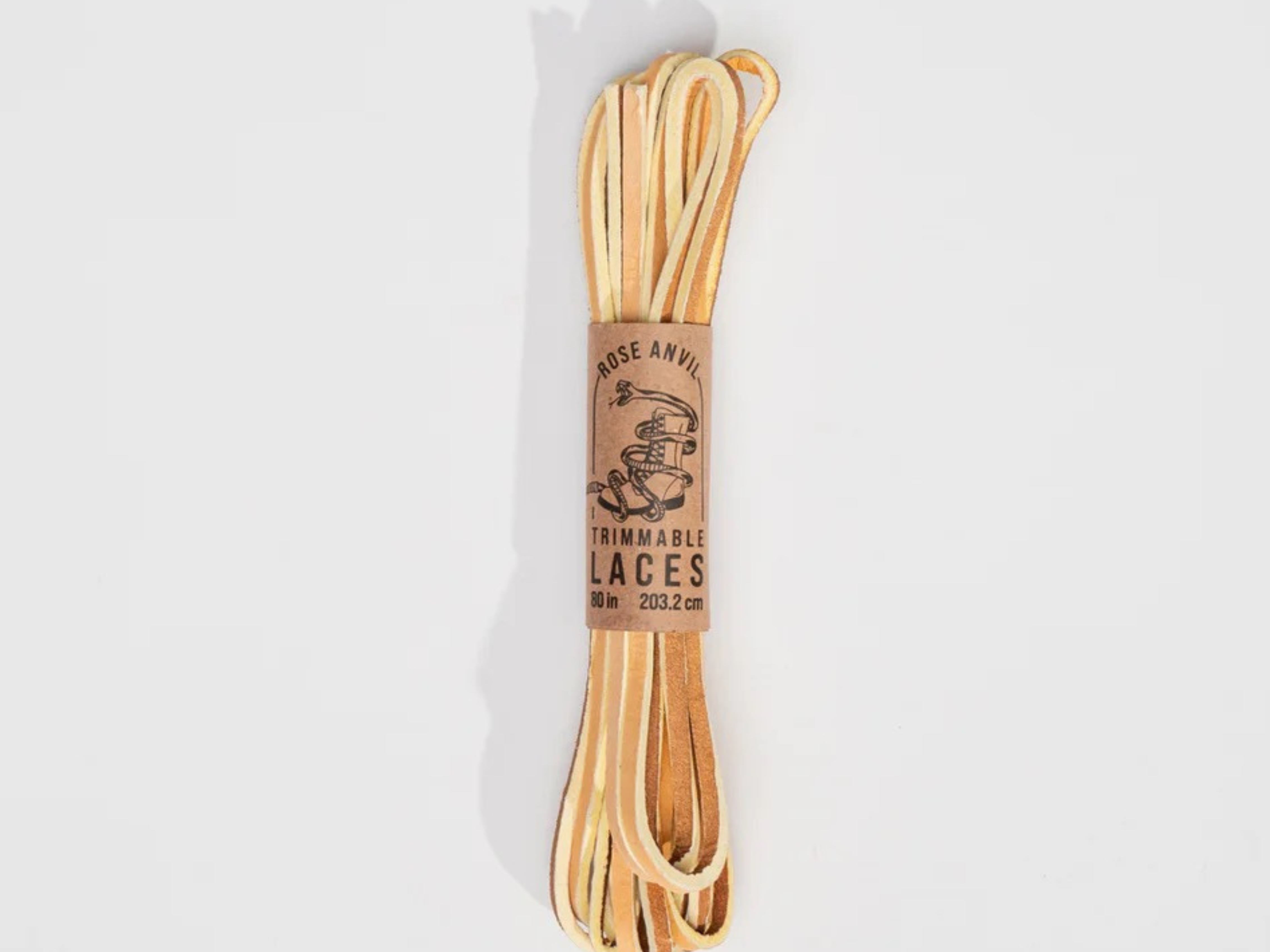 Monkey Boot Natural Brown Leather Laces - 203cm - GORAL 