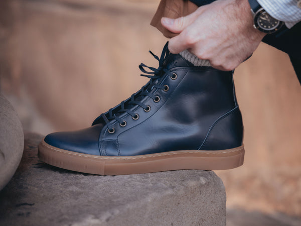 Rose Anvil X GORAL SMUGS High Top Sneaker 2.0 - Horween Ink PRE-ORDER - GORAL 