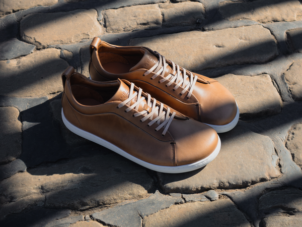 WALKLEY Barefoot Low Top Horween Natural Leather Sneaker - Ready To Ship