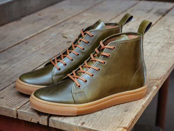 SMUGS Rose Anvil X GORAL High Top Sneaker 2.0 - Maryam Tpr Verde Leather