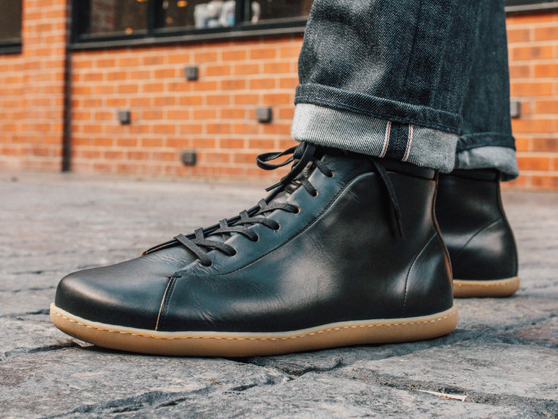 Rose Anvil X GORAL SMUGS Barefoot High Top Horween Black Leather Sneaker PRE-ORDER