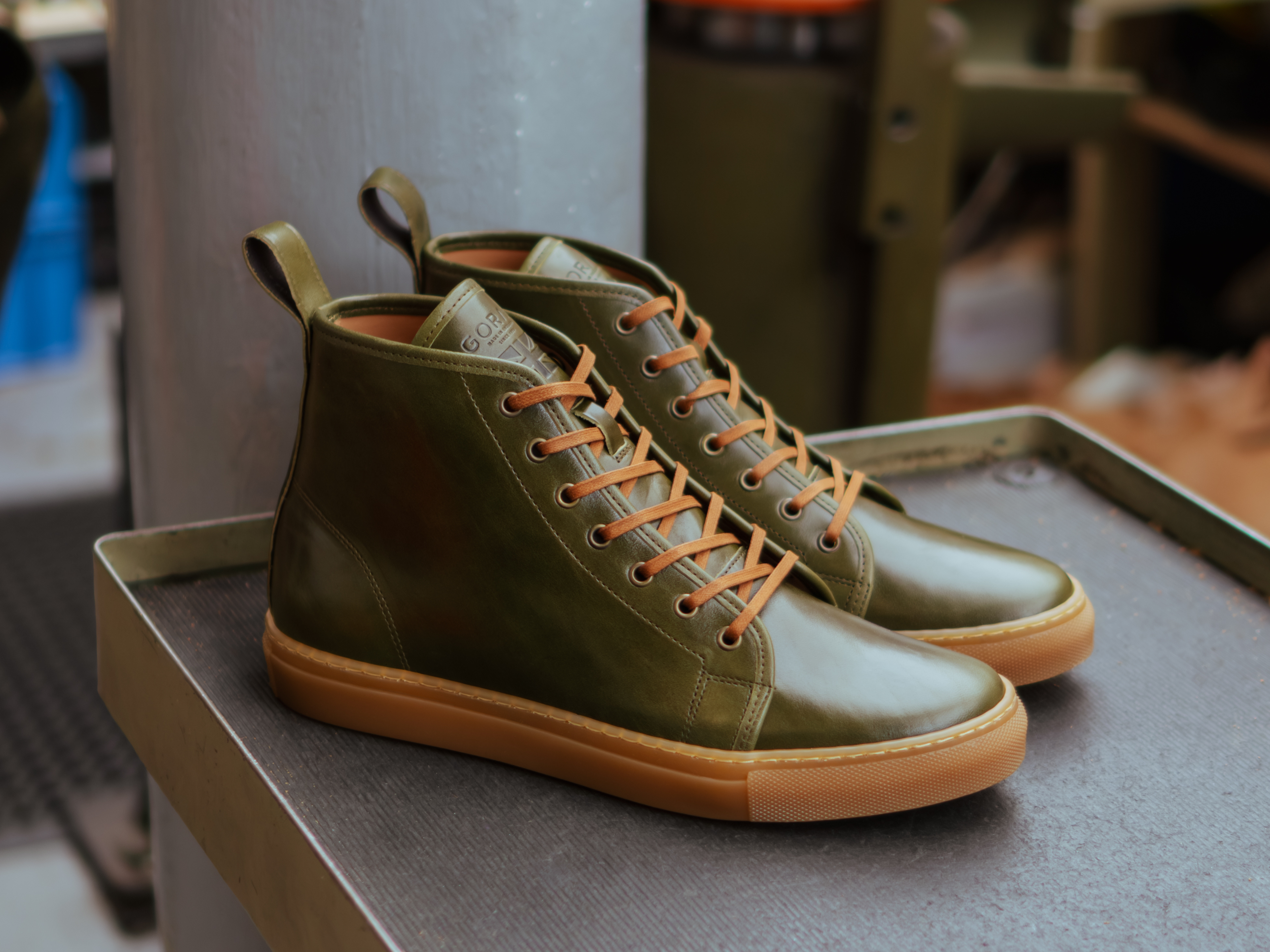 SMUGS Rose Anvil X GORAL High Top Sneaker 2.0 - Maryam Tpr Verde Leather