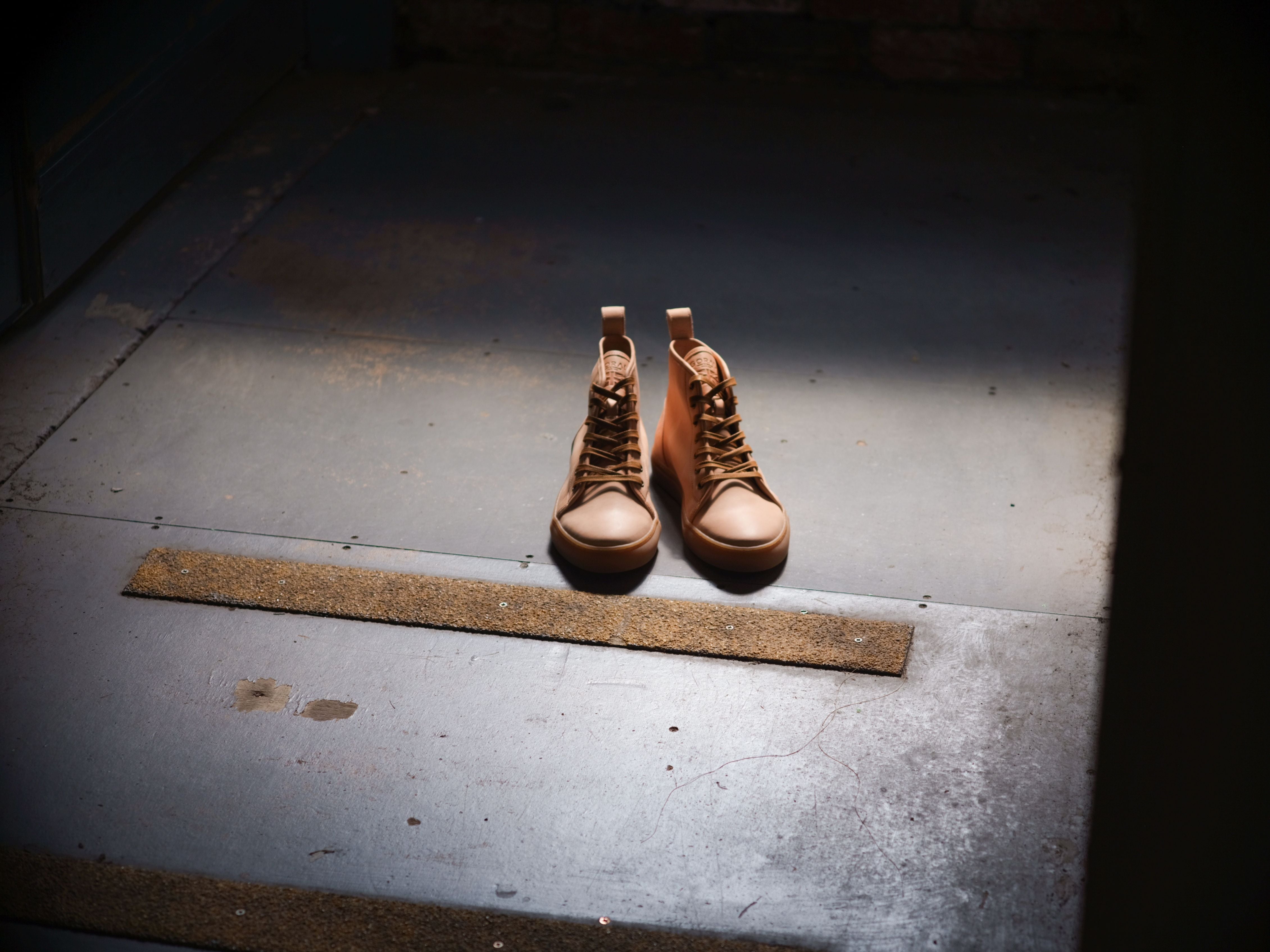 Rose Anvil X GORAL SMUGS High Top Sneaker 2.0 - Maryam Natural Veg Tan Leather