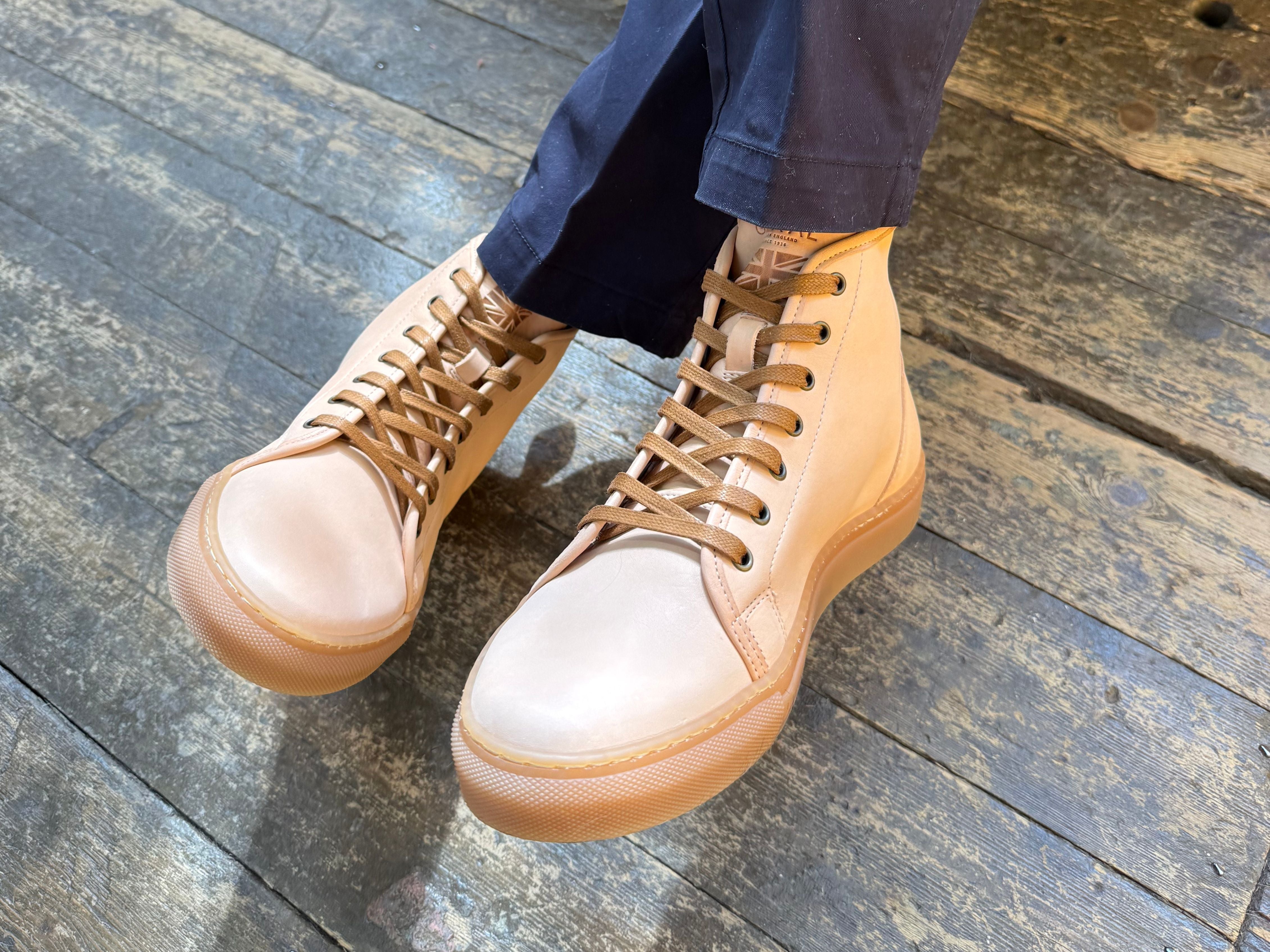 Rose Anvil X GORAL SMUGS High Top Sneaker 2.0 - Maryam Natural Veg Tan Leather