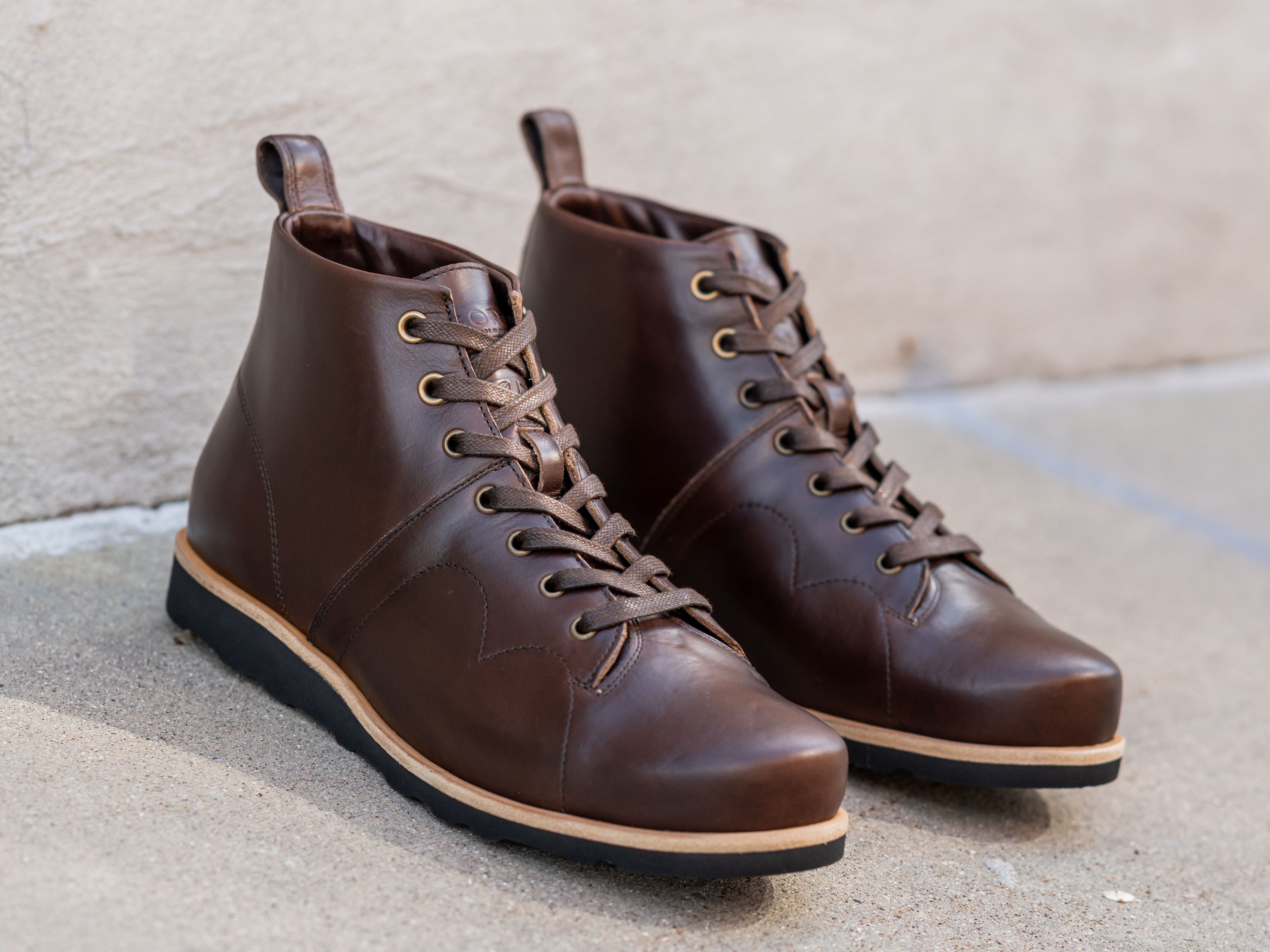 Rose Anvil X GORAL Monkey Boots - Horween Chromexcel Dark Brown Leather - GORAL 