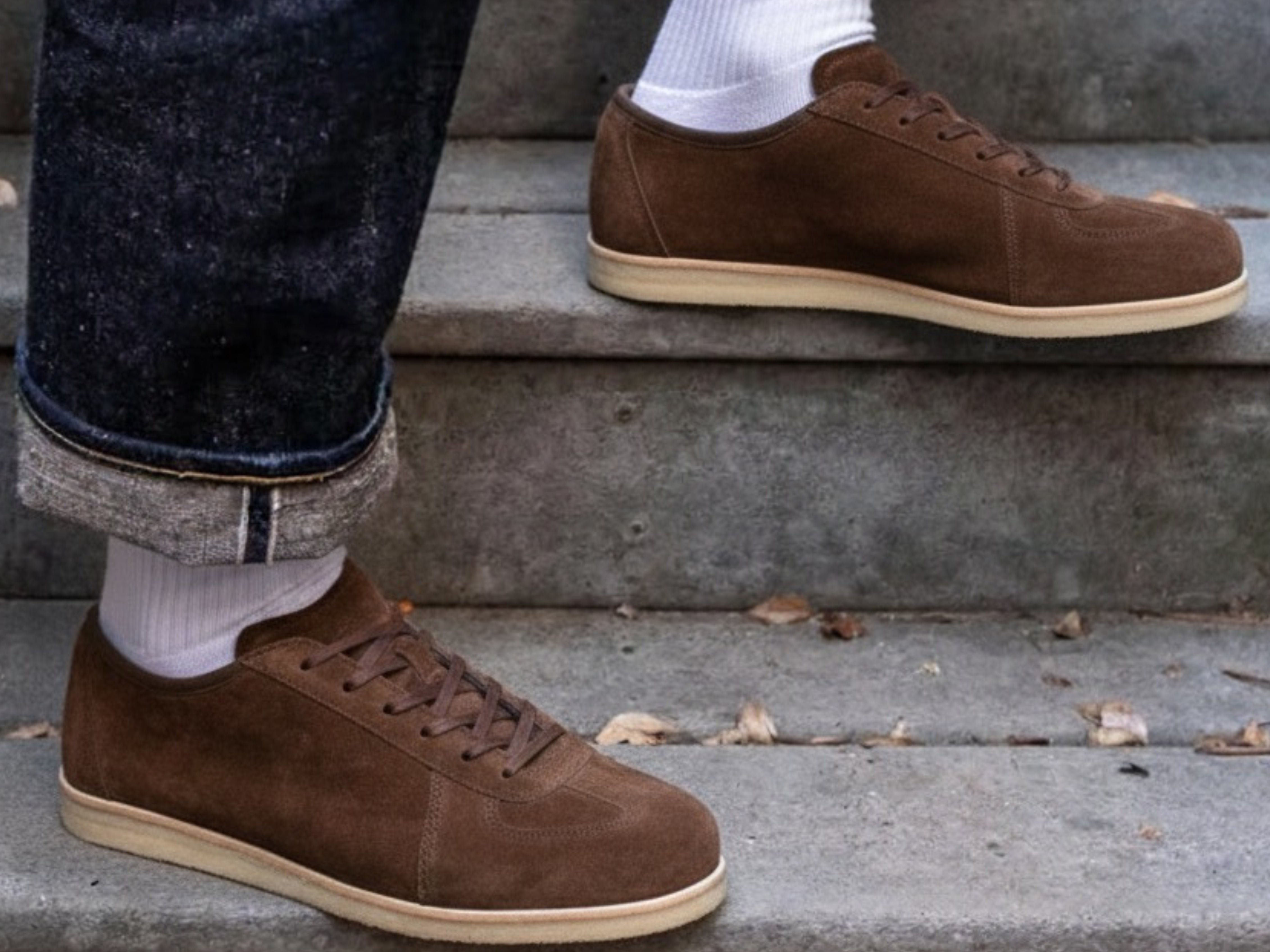 The Roma Crepe - Opera Go Rain Chestnut Leather Low Top GAT Sneaker