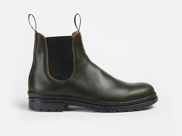 The Baslow Chelsea Boot - Horween Chromexcel Forest Green Leather - GORAL 