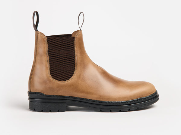 The Baslow Chelsea Boot - Horween Chromexcel Natural Leather - GORAL 