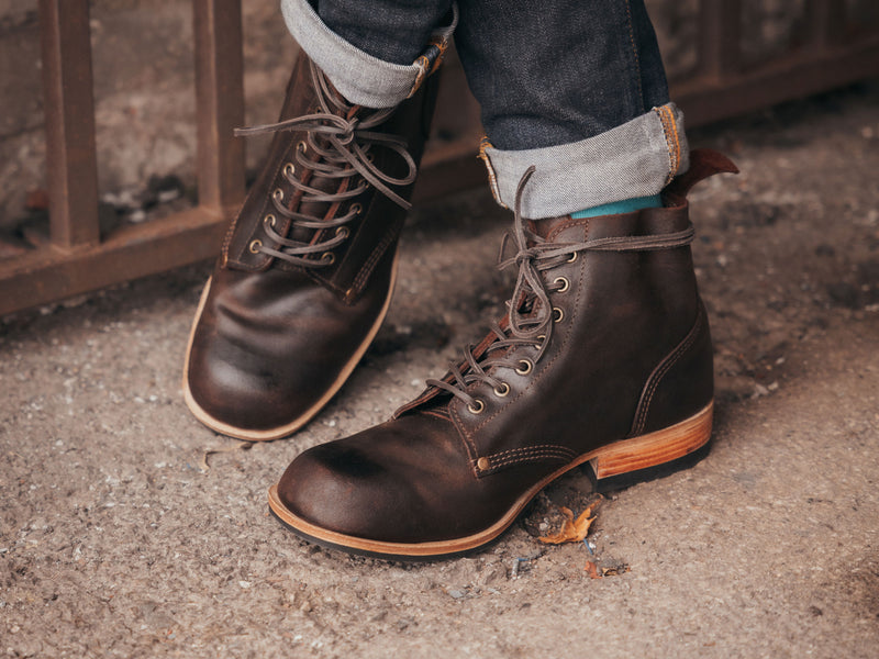 Bradwell WW1 Replica Brass Wire Construction Boot Waxy Commander Dark Brown Snuff PRE-ORDER