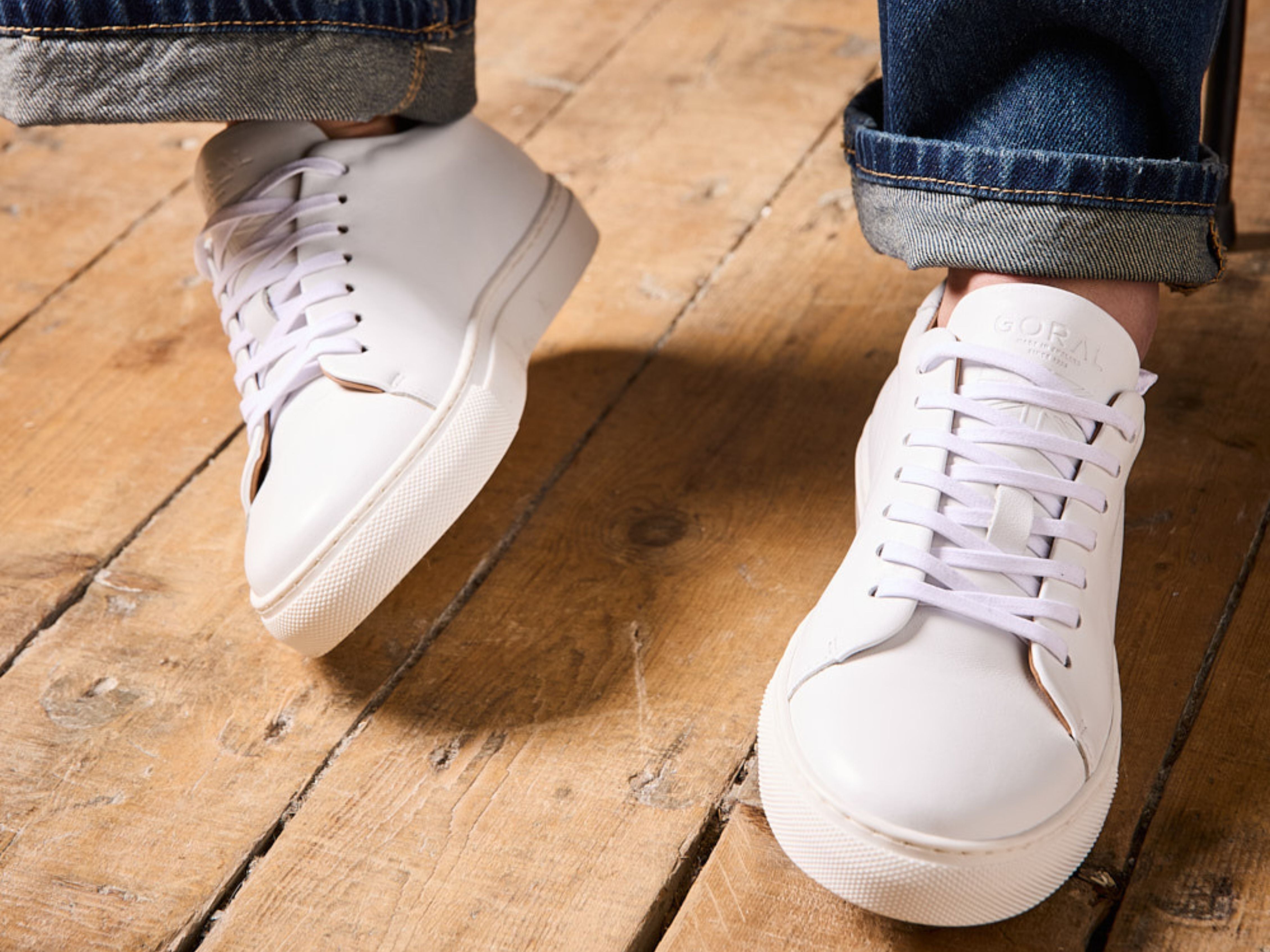 The Mellor II Sneakers - Calfskin Nappa White Leather (Womens) - GORAL 