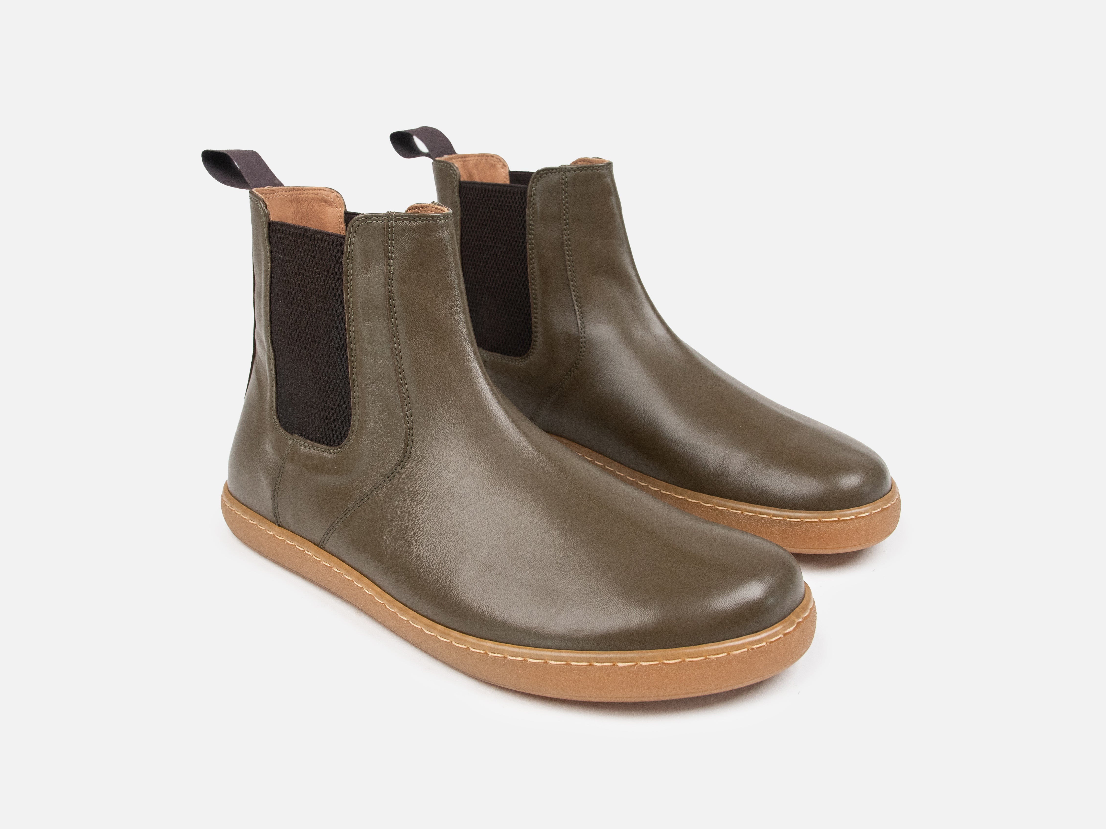 Barefoot Chelsea Boot - Forest Green Horween Chromexcel Leather - GORAL 