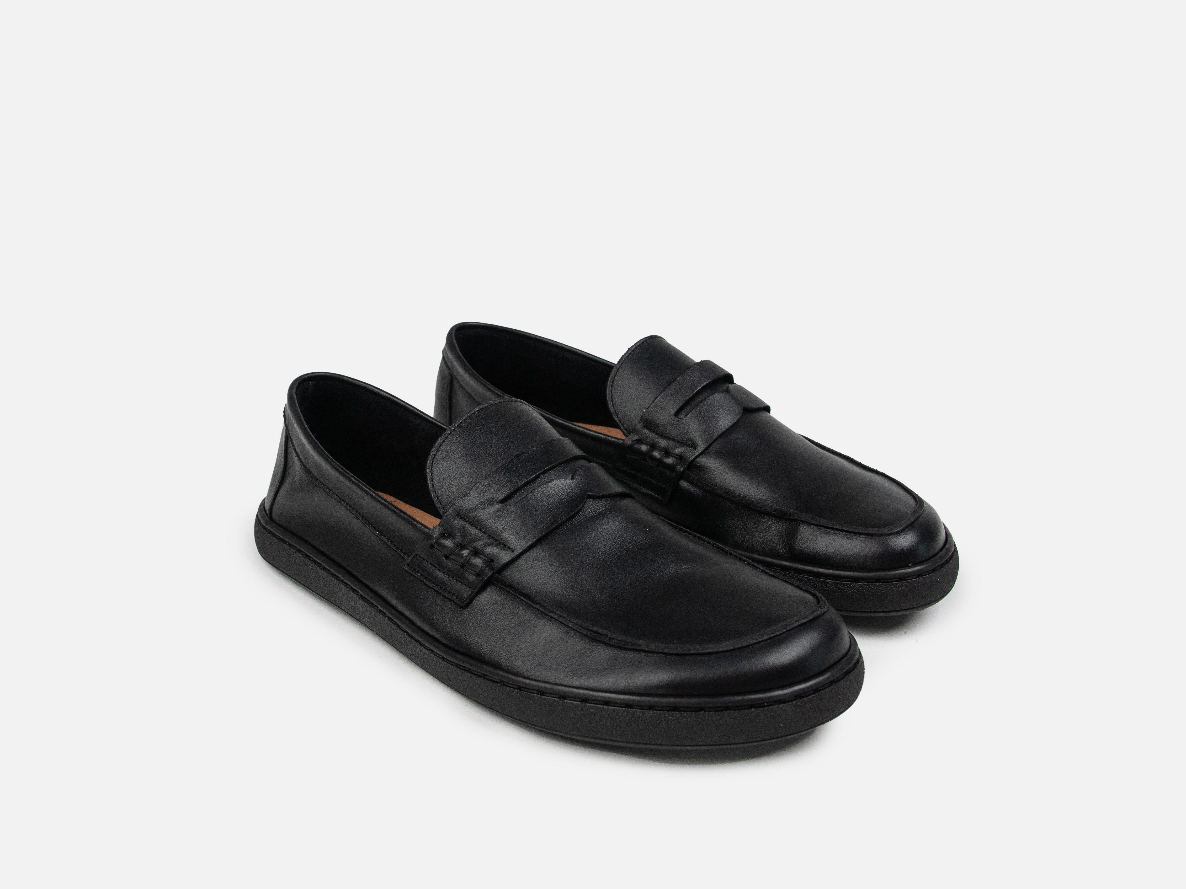 Barefoot Loafer - Black Calfskin Nappa Leather - GORAL 