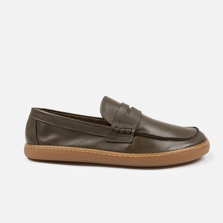 ASLIN Barefoot Loafer - Green Calfskin Nappa Leather