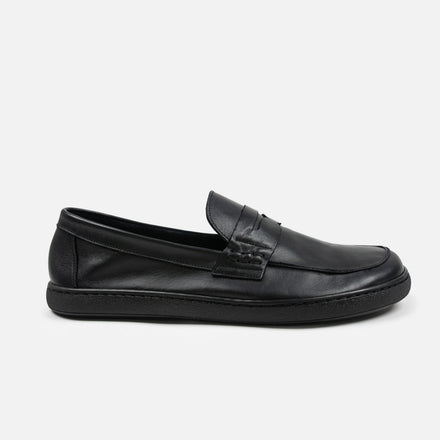 ASLIN Barefoot Loafer - Black Calfskin Nappa Leather