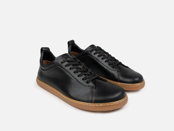 WALKLEY Barefoot Low Top Horween Black Leather Sneaker - Ready To Ship - GORAL 
