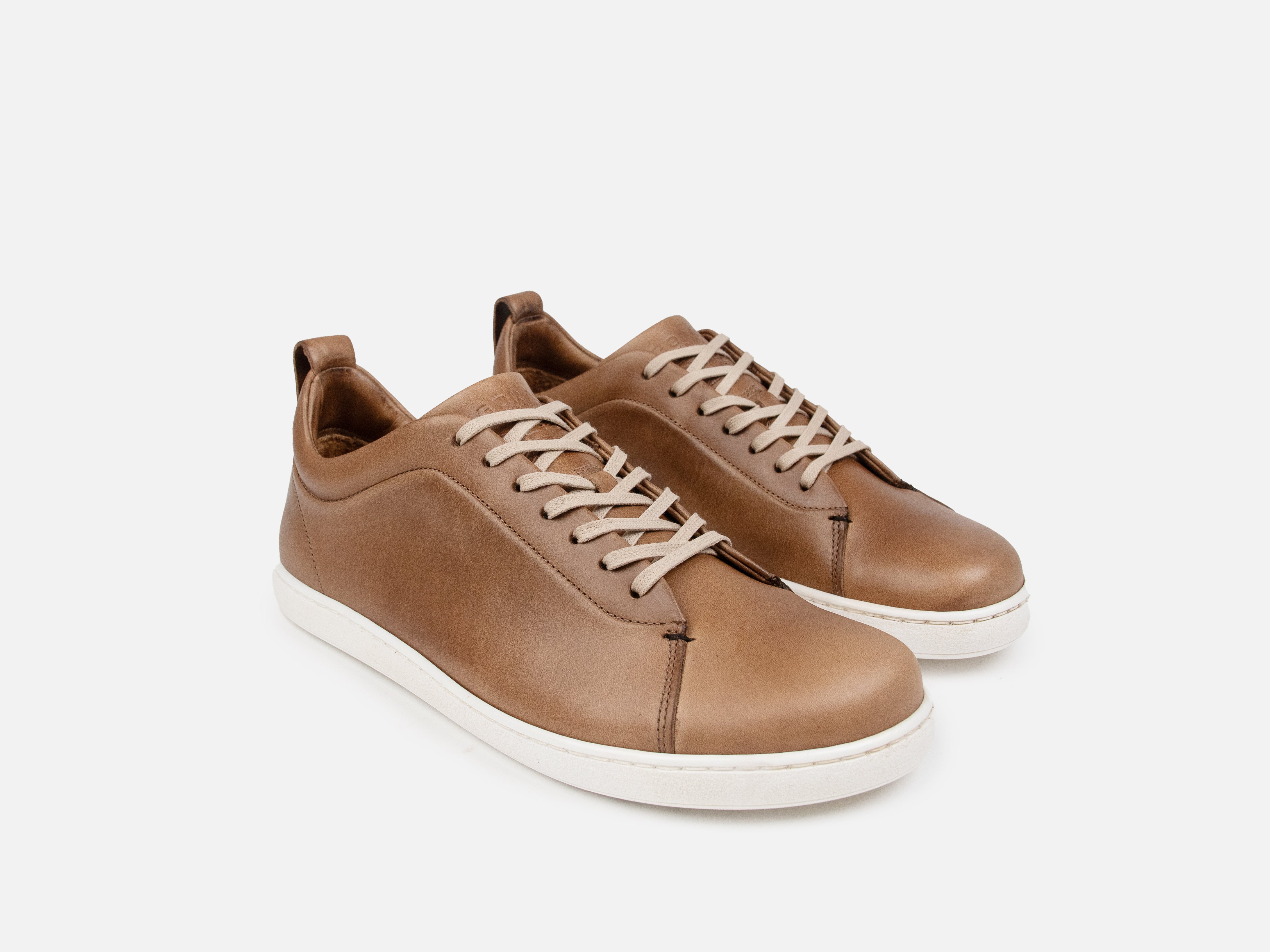 WALKLEY Barefoot Low Top Horween Natural Leather Sneaker - Ready To Ship - GORAL 