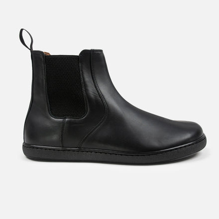 BIRLEY Barefoot Chelsea Boot - Black Calfskin Nappa Leather