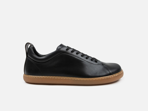 WALKLEY Barefoot Low Top Horween Black Leather Sneaker - Ready To Ship - GORAL 