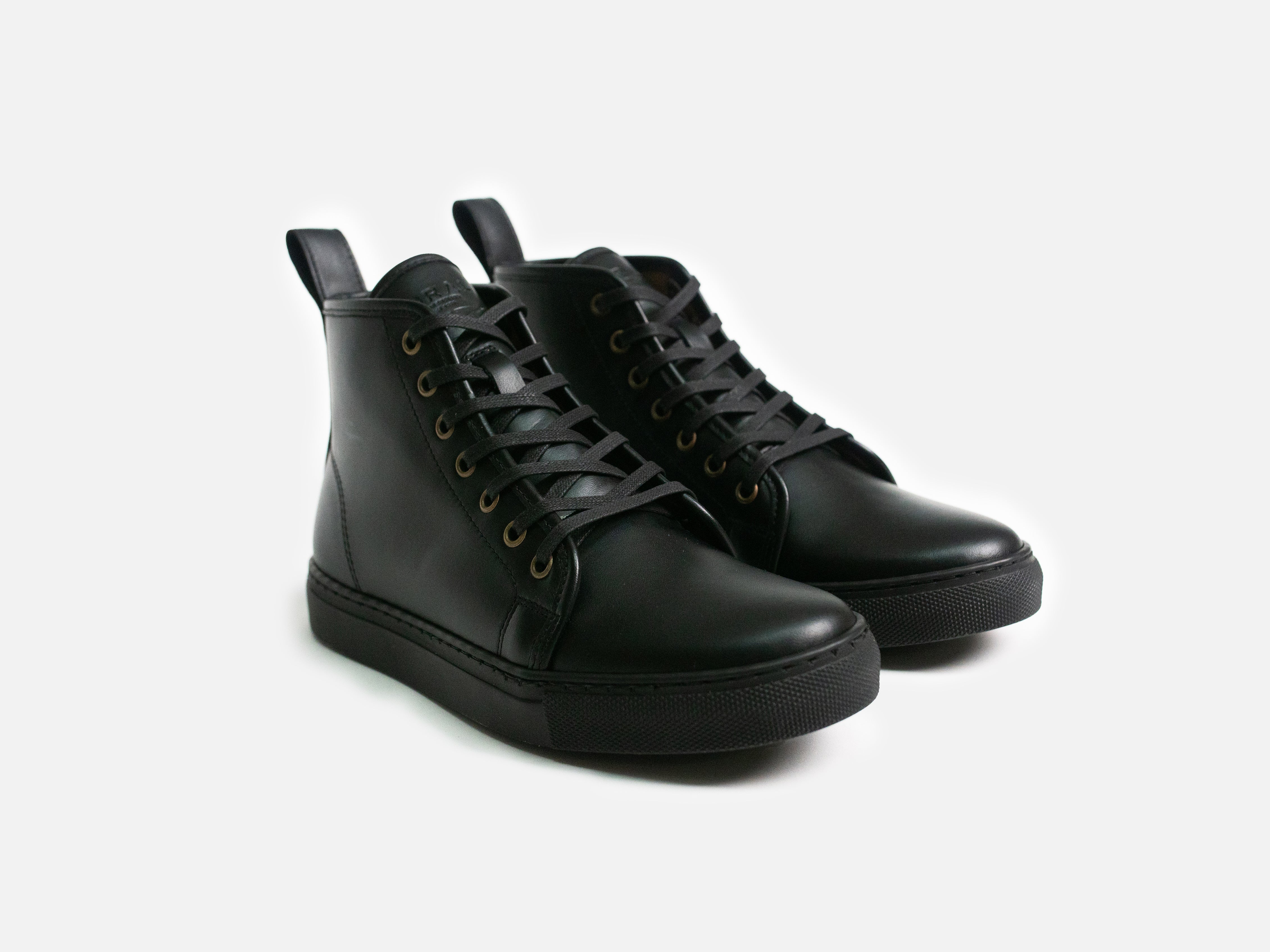 EYAM High Top Sneaker - Calfskin Nappa Black (Womens) - GORAL 