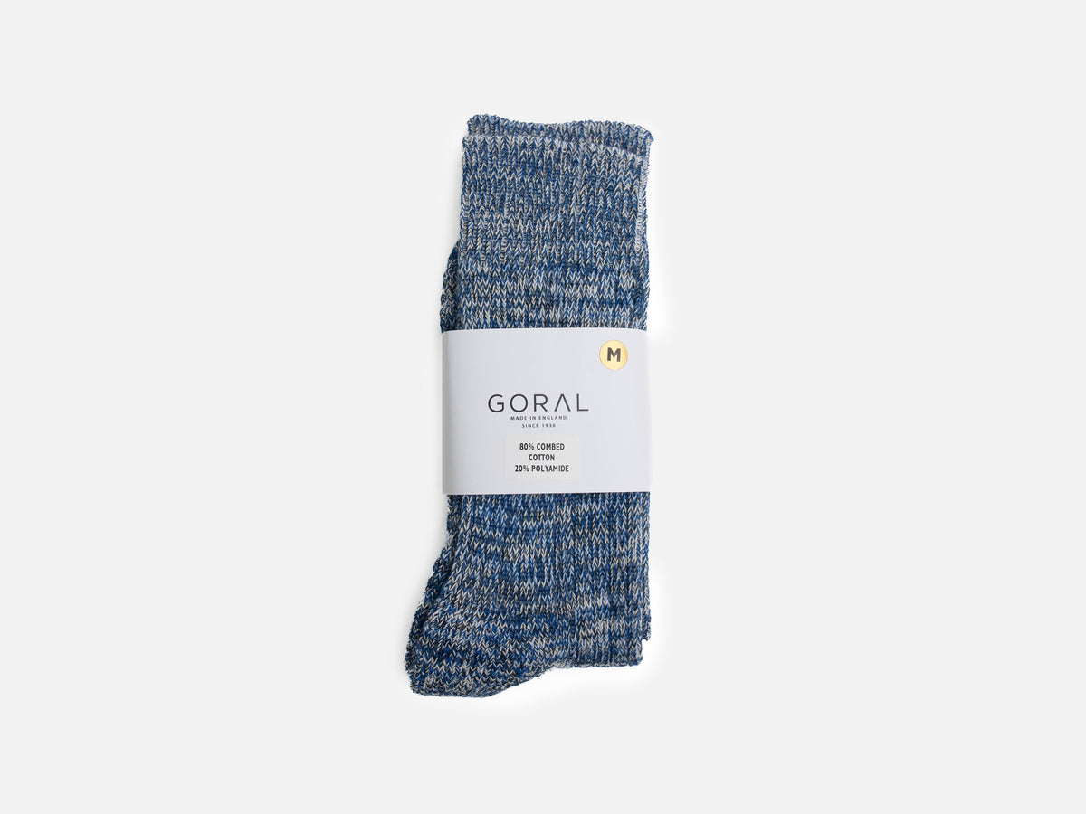 Blue Fleck Thick Boot Socks