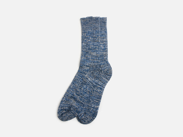 Blue Fleck Thick Boot Socks