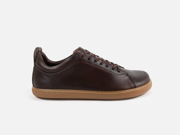 WALKLEY Barefoot Low Top Horween Dark Brown Leather Sneaker - GORAL 