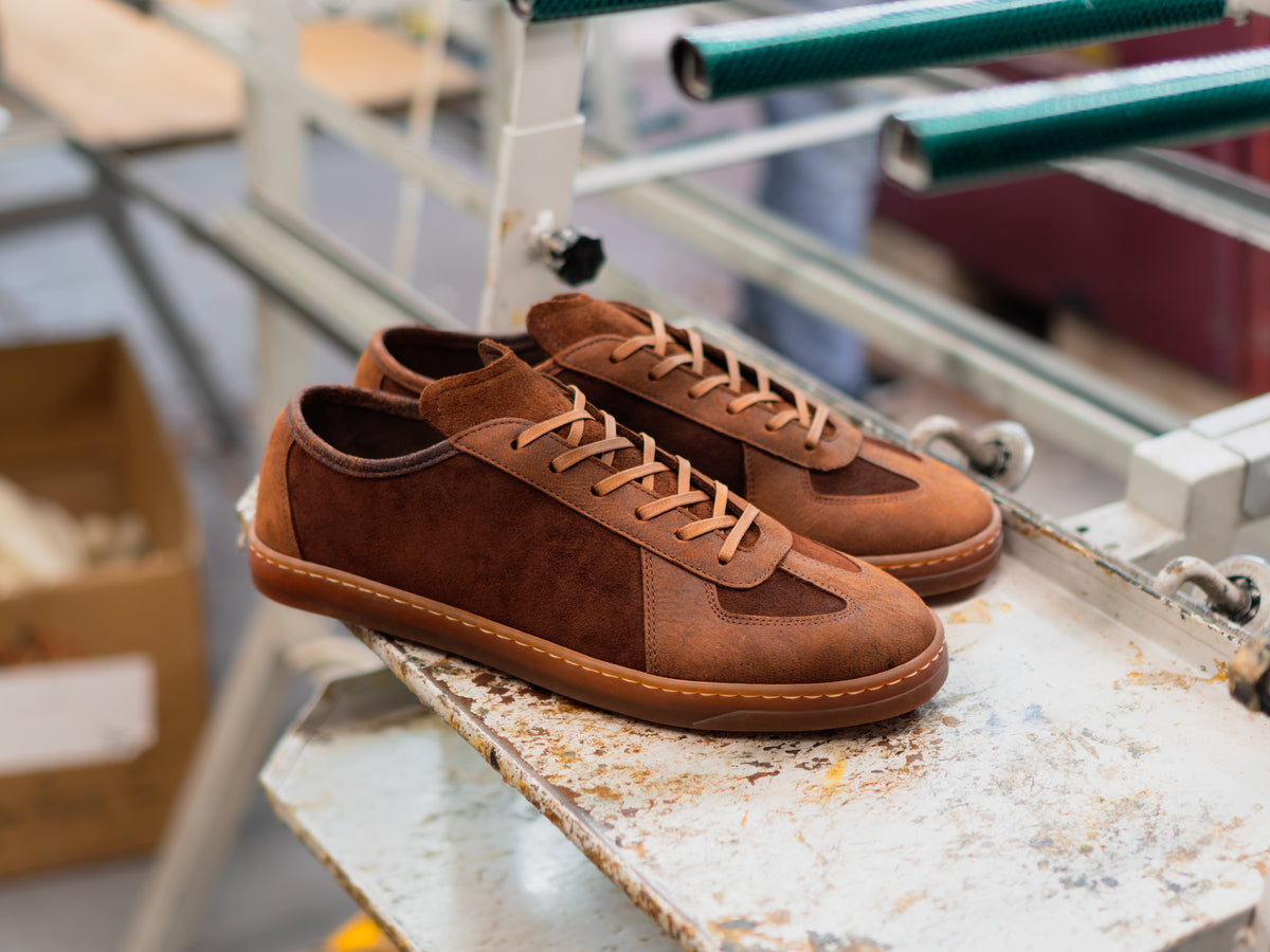ROMA Division Road x GORAL Sneakers - Charles F Stead Waxed Kudu Snuff Leather
