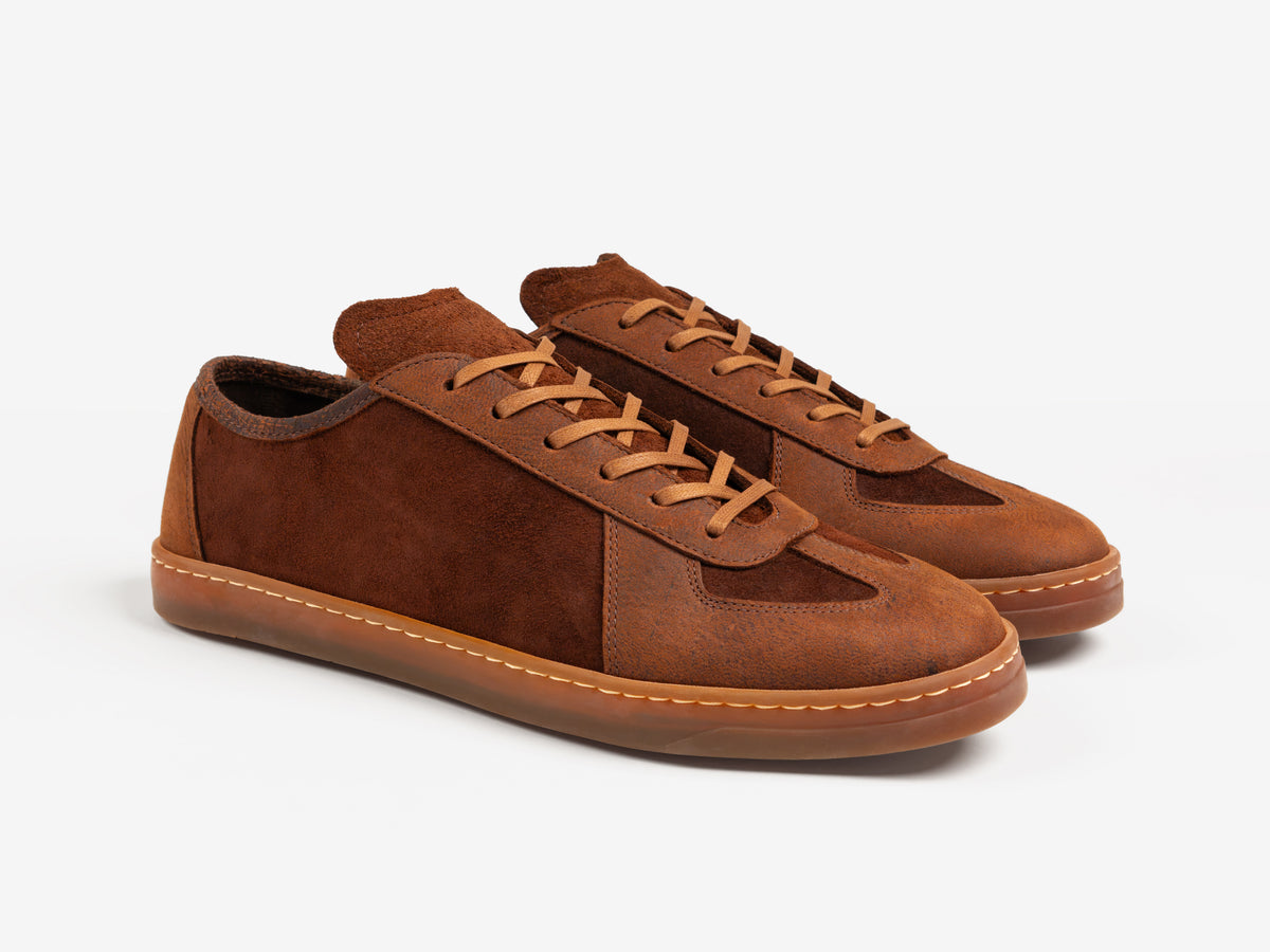 ROMA Division Road x GORAL Sneakers - Charles F Stead Waxed Kudu Snuff Leather