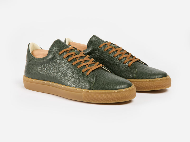 The Mellor II Sneaker - Mastrotto Adria Green Leather - Ready To Ship