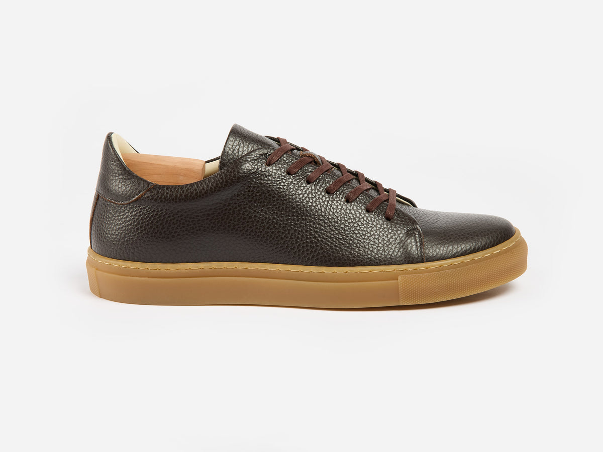 The Mellor II Sneaker - Mastrotto Adria Chocolate Leather - Ready To Ship