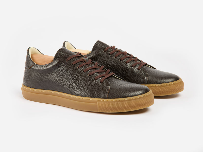 The Mellor II Sneaker - Mastrotto Adria Chocolate Leather - Ready To Ship