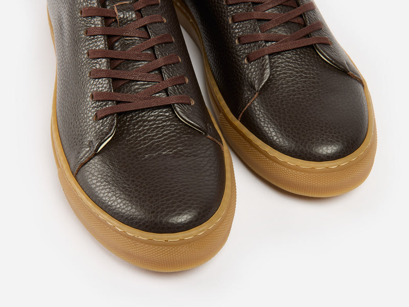 The Mellor II Sneaker - Mastrotto Adria Chocolate Leather - Ready To Ship