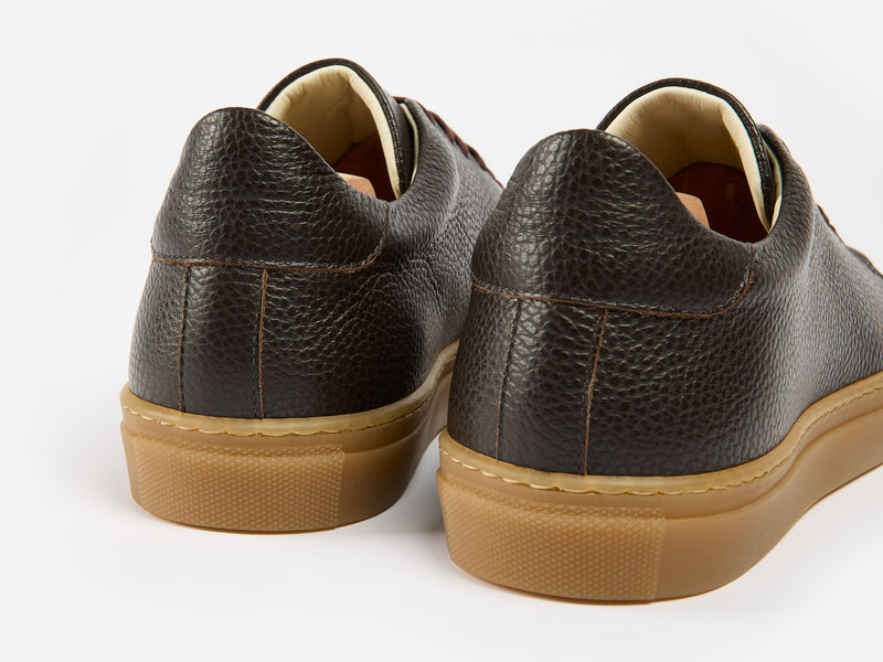 The Mellor II Sneaker - Mastrotto Adria Chocolate Leather - Ready To Ship