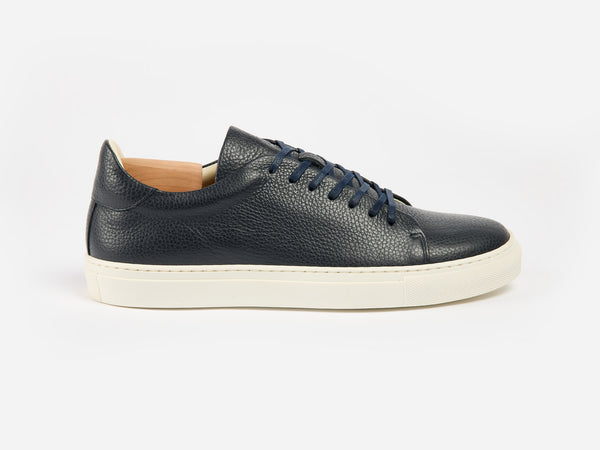 The Mellor II Sneaker - Mastrotto Adria Navy Leather - Ready To Ship